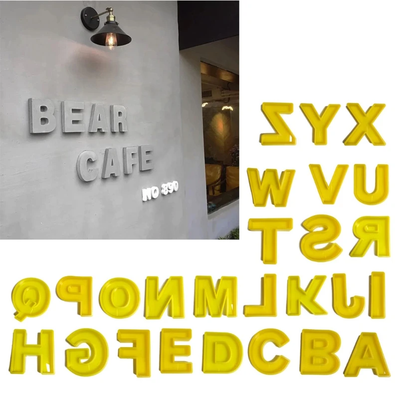

Alphabet Letters Ornaments Epoxy Resin Mold Home Decorations Silicone Mould DIY Crafts Jewelry Casting Tools