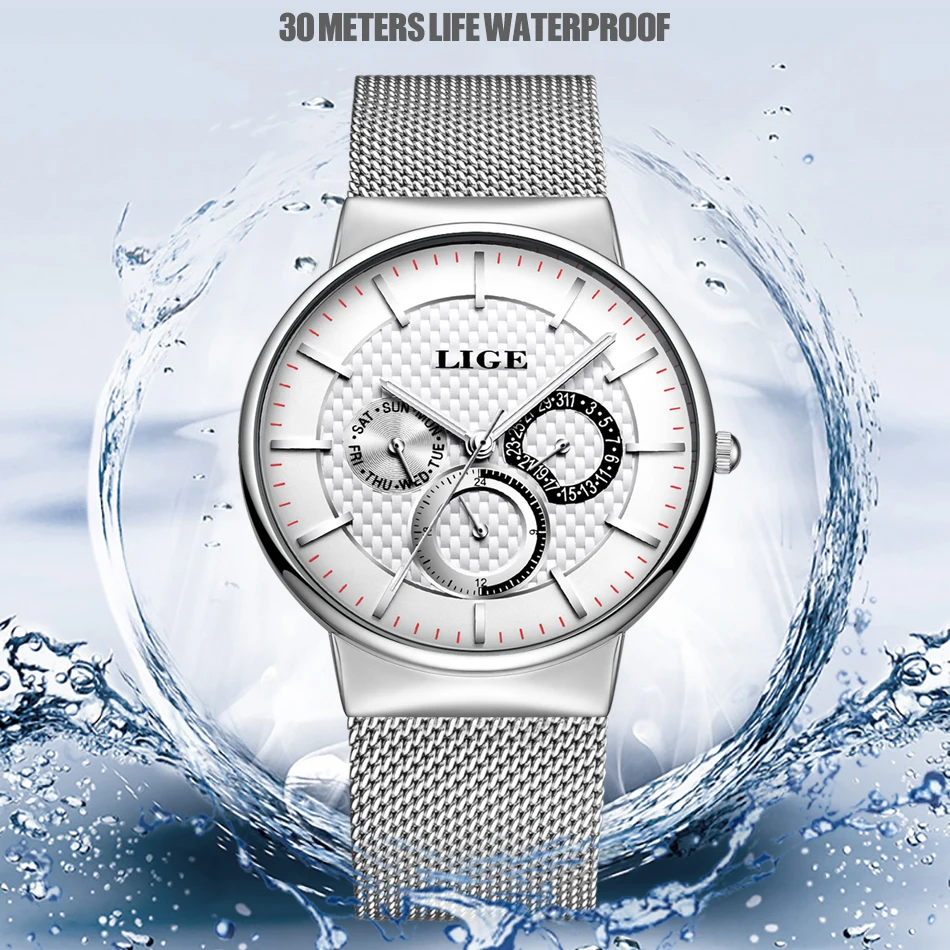 Женские ультратонкие водонепроницаемые часы из нержавеющей стали 2019 года