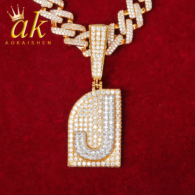

Solid Initial Single Letter Pendant Men Hip Hop Jewelry