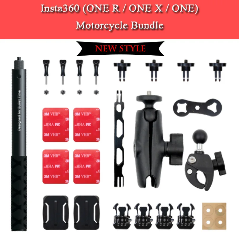 Комплект/аксессуар для мотоцикла Insta360 X3 / ONE X2 монопод селфи insta360 one x RS X и R - купить