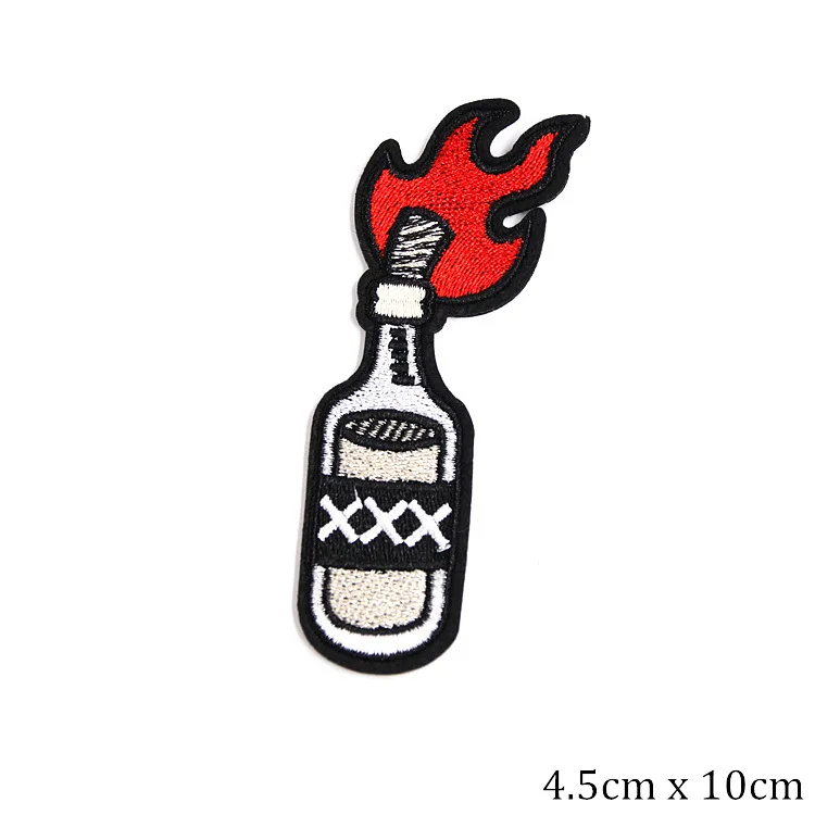 Винтажные нашивки для одежды в стиле панк полоску с утюгом значков наклейки на