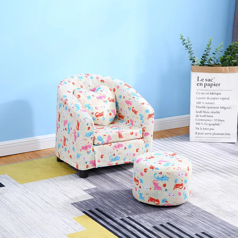 Детское сиденье для дивана одиночная ткань ленивый мультяшный диван принцессы