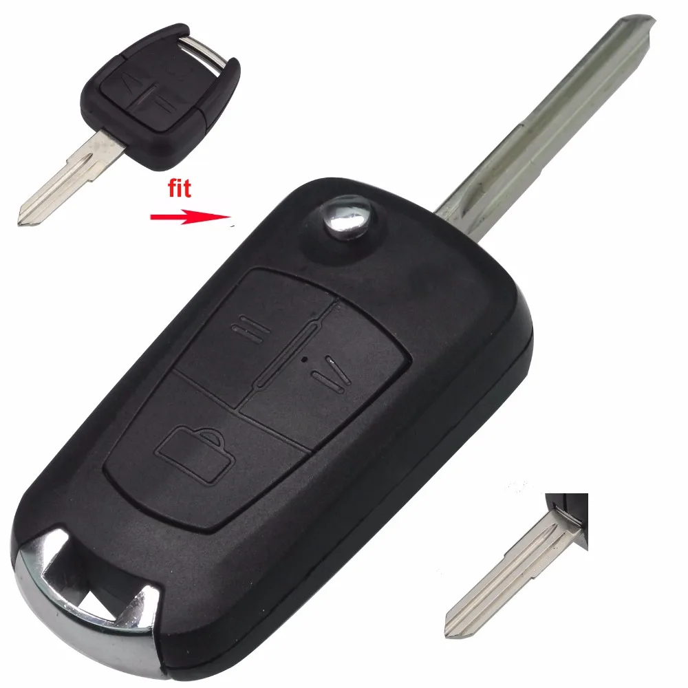 key shell Jingyuqin 3B модифицированный складной чехол для ключей, брелок для Vauxhall/Opel/Astra H/Corsa D/Vectra C/Zafira, левое лезвие - Количество кнопок: key shell