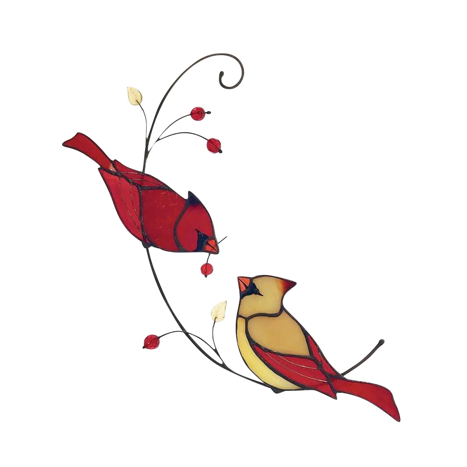 Декоративные фигурки красных птиц железная Подвеска из материала для веселых