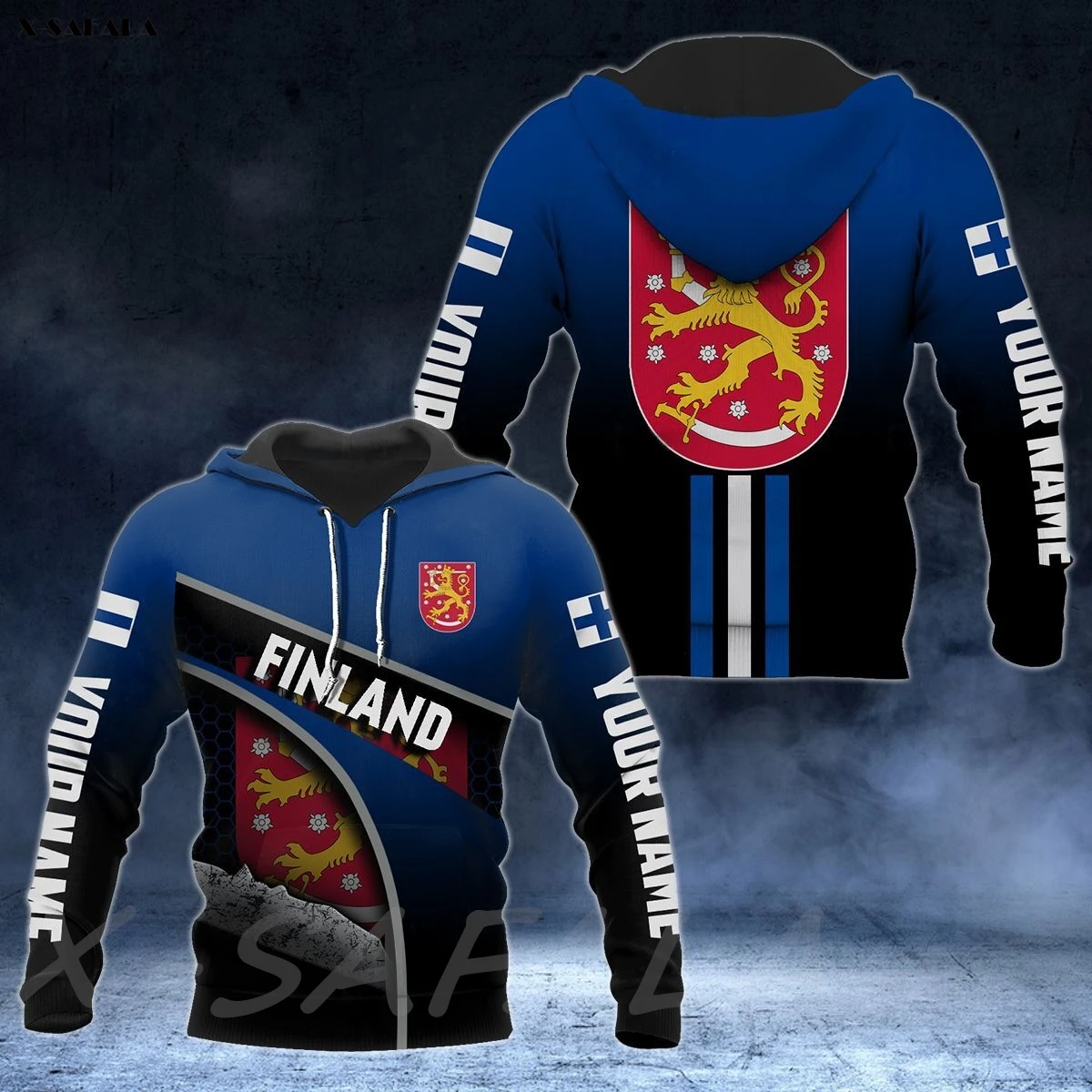 Толстовка с капюшоном на молнии 3D-принтом | Мужская одежда