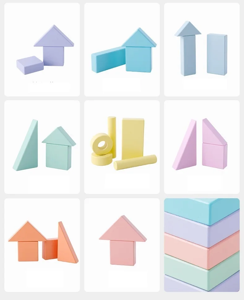 Монтессори скандинавский образовательный деревянный блок макаро набор