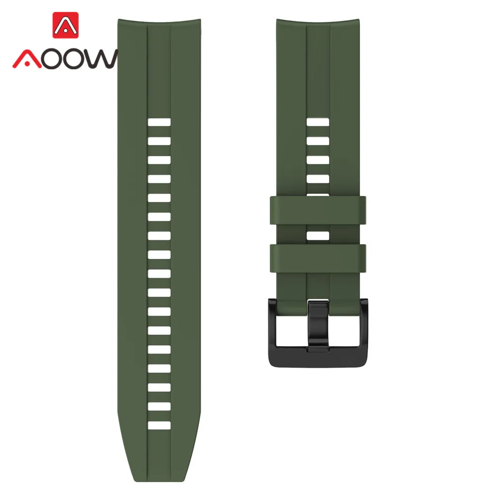Army green 22 мм спортивный силиконовый ремешок для часов huawei Honor Magic Watch GT активный Ремешок Браслет для samsung Galaxy Watch 46 мм Шестерня S3 - Цвет ремешка: Army green