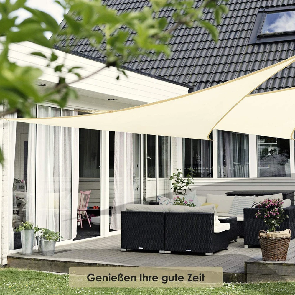 

Waterproof Protection UV Block Shelter 3x3x3m Yard Awning Triangle Canopy Pool With Hardware Kit Sun Shade Sail Outdoor Patio