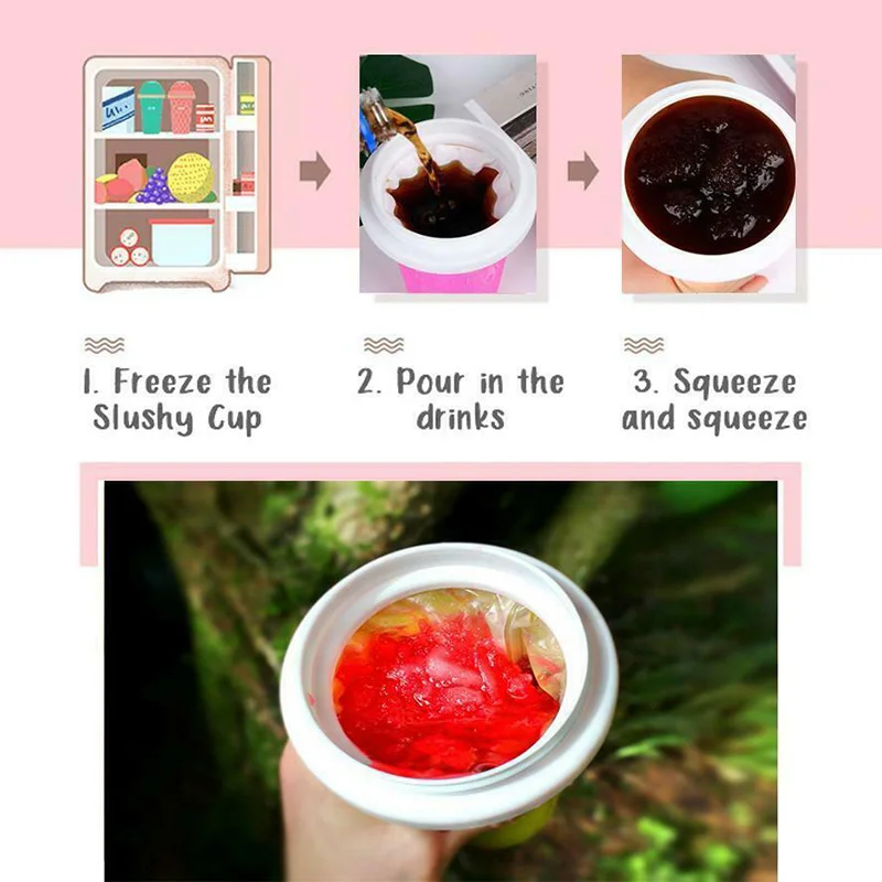 1 шт. портативный слякоть Мороженица выжать персиковый быстрого охлаждения чашки