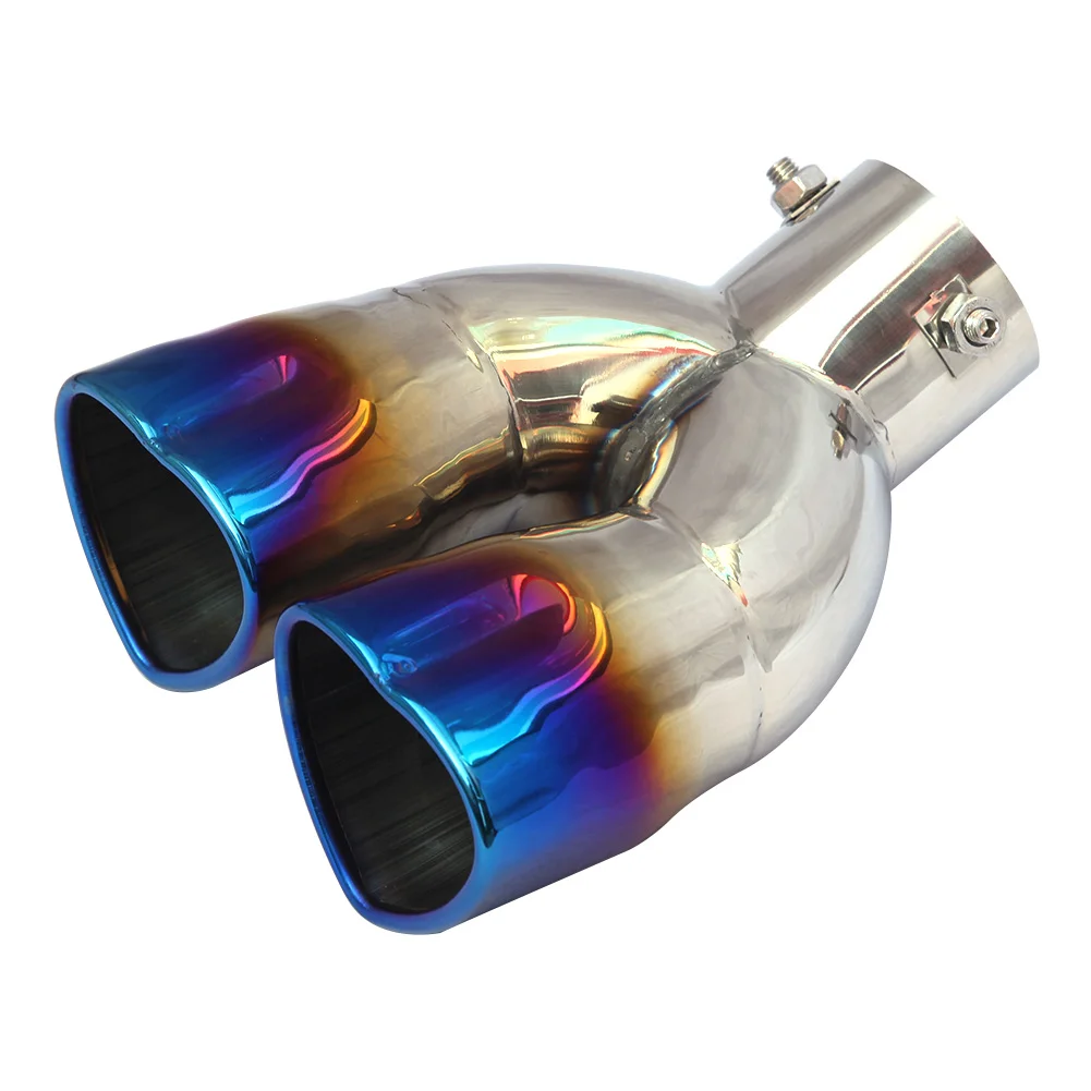 Двойной выпускной наконечник для автомобиля из нержавеющей стали Наклонный