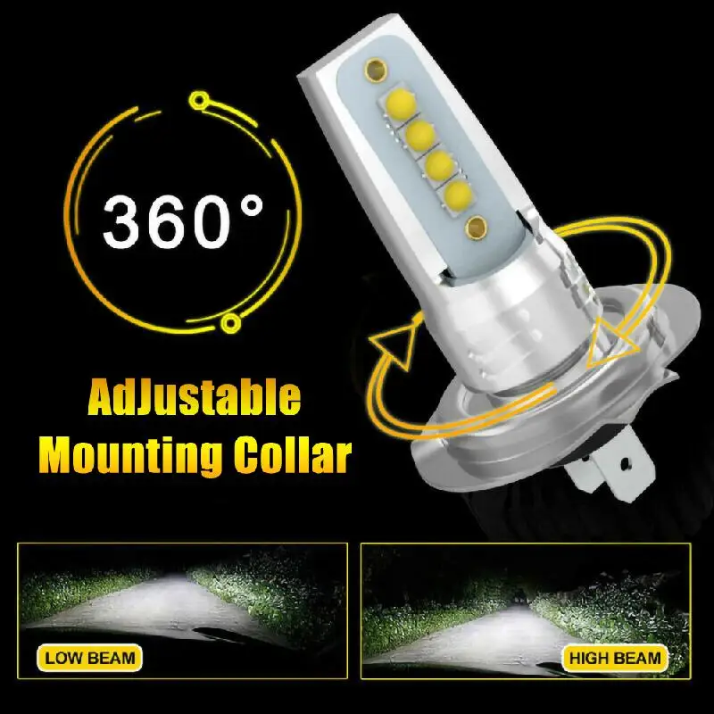 1 пара H7 светодиодный комплект для преобразования фар Cob лампа 110 Вт 10000лм Белый