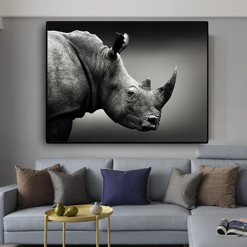 Скандинавская живопись на холсте настенные картины с изображением животных Лев