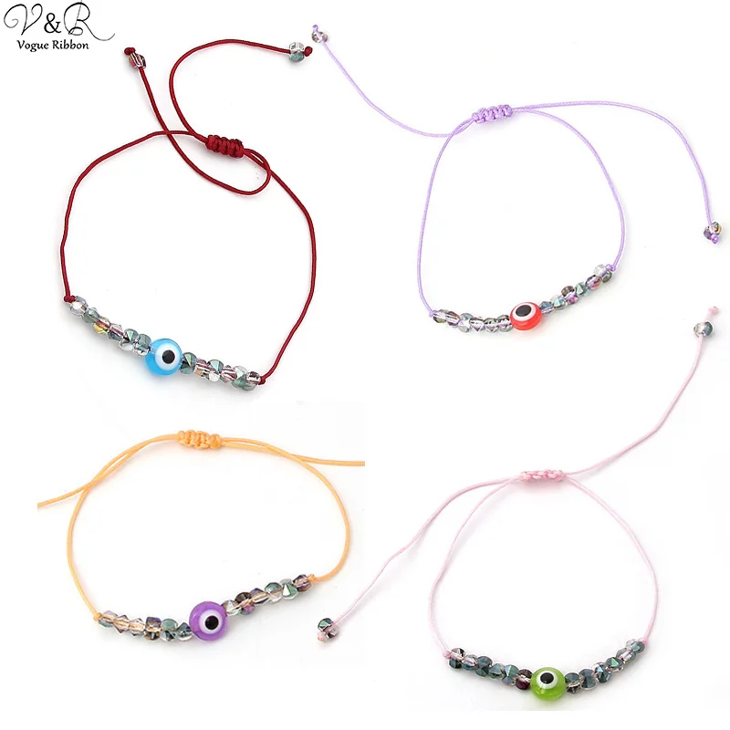Набор браслетов из нитей браслет ручной работы с акриловыми глазками и