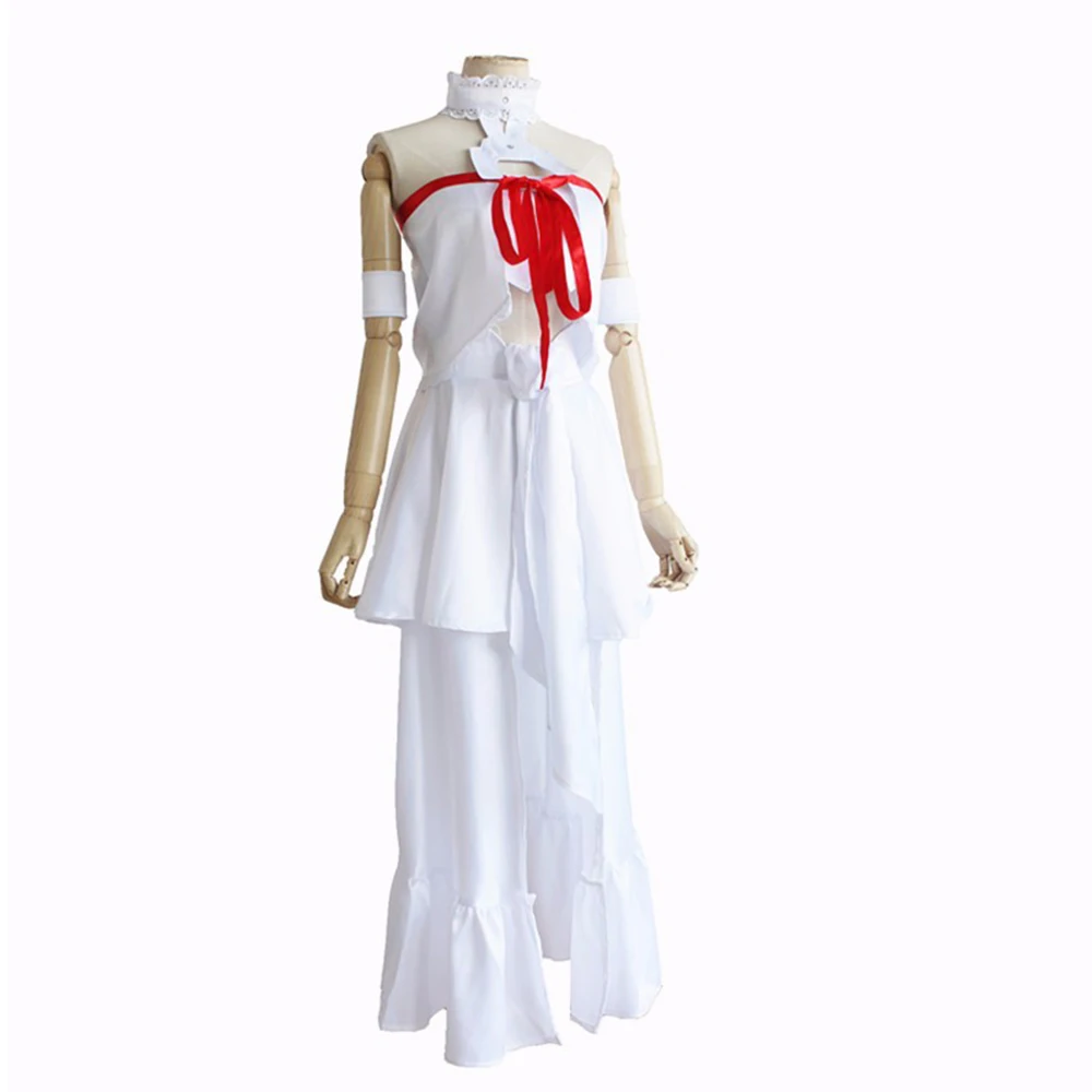 Аниме САО меч искусство онлайн Asuna Yuuki платье косплей костюмы Униформа Хэллоуин