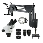 Оптический бинокулярный стереомикроскоп Eakins 3,5x-90X 180X, увеличительный кронштейн, тянущаяся Подставка для ювелирных изделий