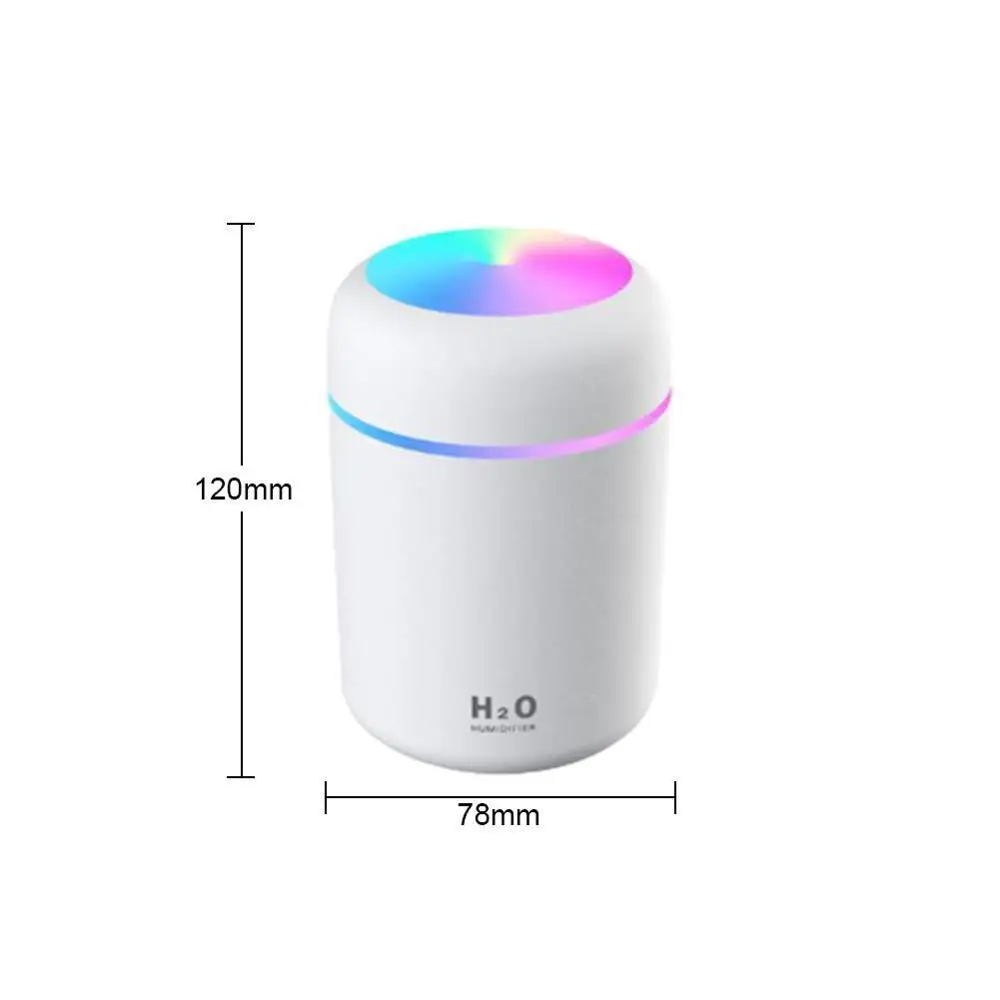 

Portable 300ml USB Humidifier Ultrasonic Dazzle Cup Aroma Diffuser Purifier Maker Mist with Air Light Romantic Humidifier C Z0C2
