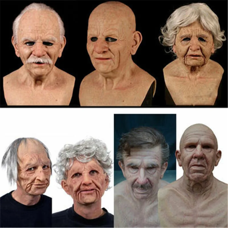 

Another Me-the Elder Halloween Masque Holiday Funny Masks Supersoft Old Man Latex Mask Cosplay Prop Creepy Party Decoration Toy