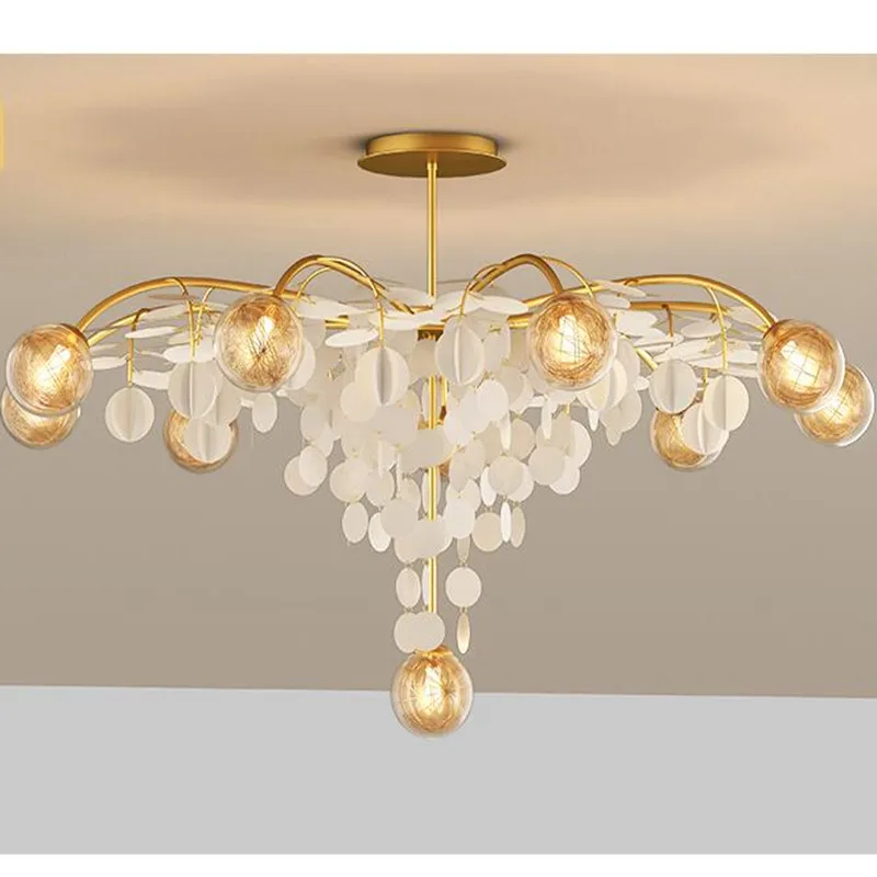 New Chandeliers Lighting for Living Room 2021 Romantic Glass Ceiling Hanging Lamp Bedroom Kitchen Dining Decorative Luminaire