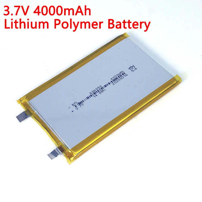 3.7V Polymer lithium battery  606090 4000mAh Large capacity Tablet computer, Mobile power supply DIY batteries