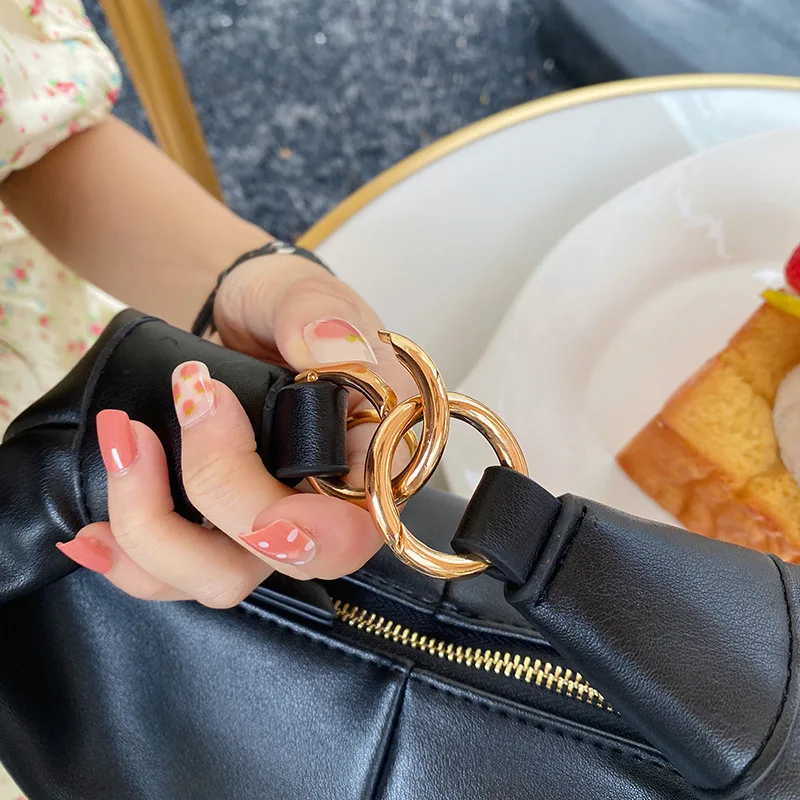 

Elegant Female Half-moon bag New Quality Soft PU Leather Women's Handbag Ins Casual Shoulder Crossbody Bags Fashion Dumpling Bag