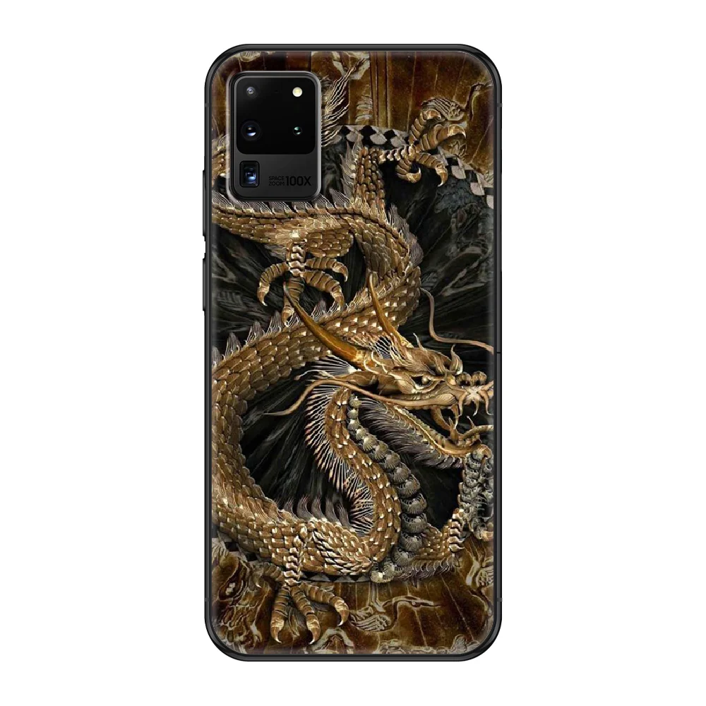 Крутой китайский дракон чехол для телефона Samsung Galaxy S 3 4 5 6 7 8 9 10 E Plus Lite Edge черный