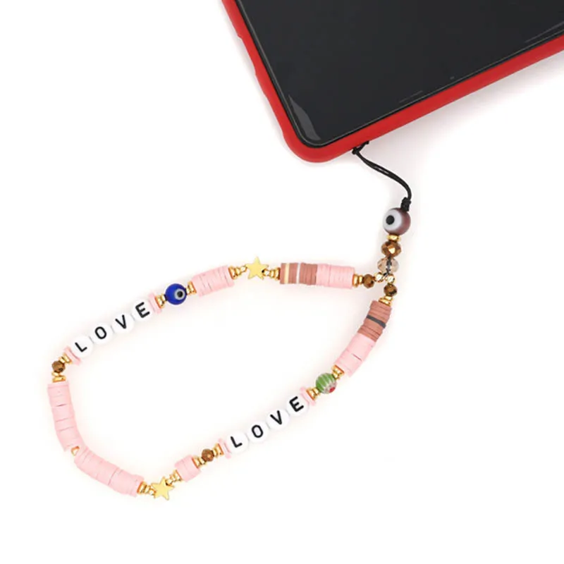

Universal Phone Charm Strap Mobile Chain Multi Color For Girls Phone Choker Necklace Strap Lanyard for Keys Lady Gift