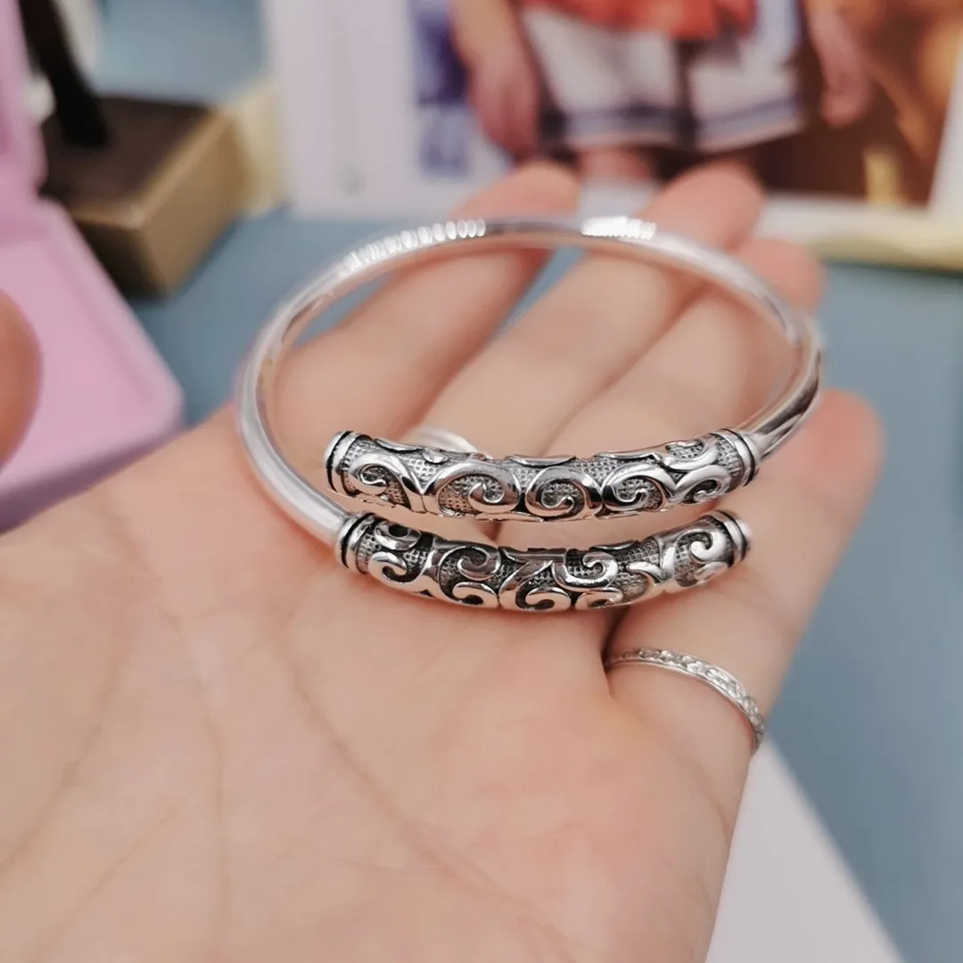 

Bangles for Women Men Couple Bracelet Hand Decoration Bangle Hard Men's Wrist Bracelet Retro Rigid Paired Accessories Jewelry