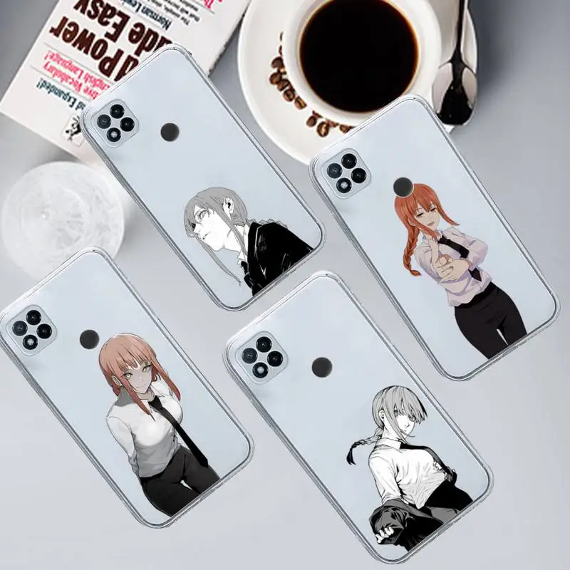 

Characters Makima-san anime Phone Case Transparent for Xiaomi redmi note 8 9 10 11 t lite pro ultra mix 4 k40