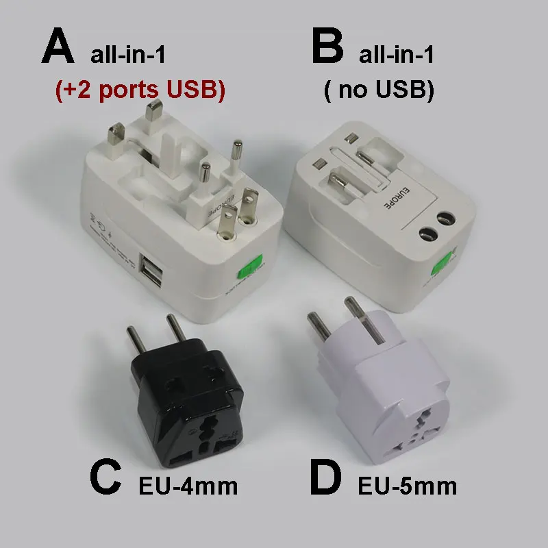 Универсальный адаптер питания Все в 1 конвертер США Китай Великобритания