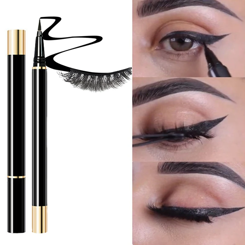 Быстросохнущая Черная Подводка для глаз Ручка Волшебные ресницы самоклеящаяся