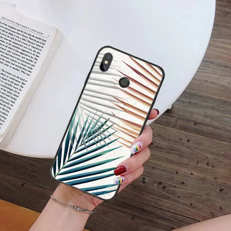 

Vintage flower banana leaf Phone Case For Xiaomi Redmi 7 9t 9se k20 mi8 max3 lite 9 note 8 9s 10 pro Soft Silicone Shell Cover