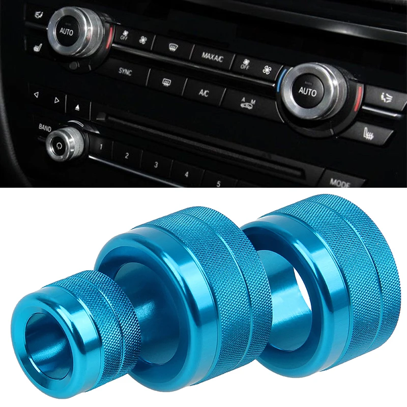 Алюминиевые ручки управления переключателем кондиционера автомобиля 3 шт./лот