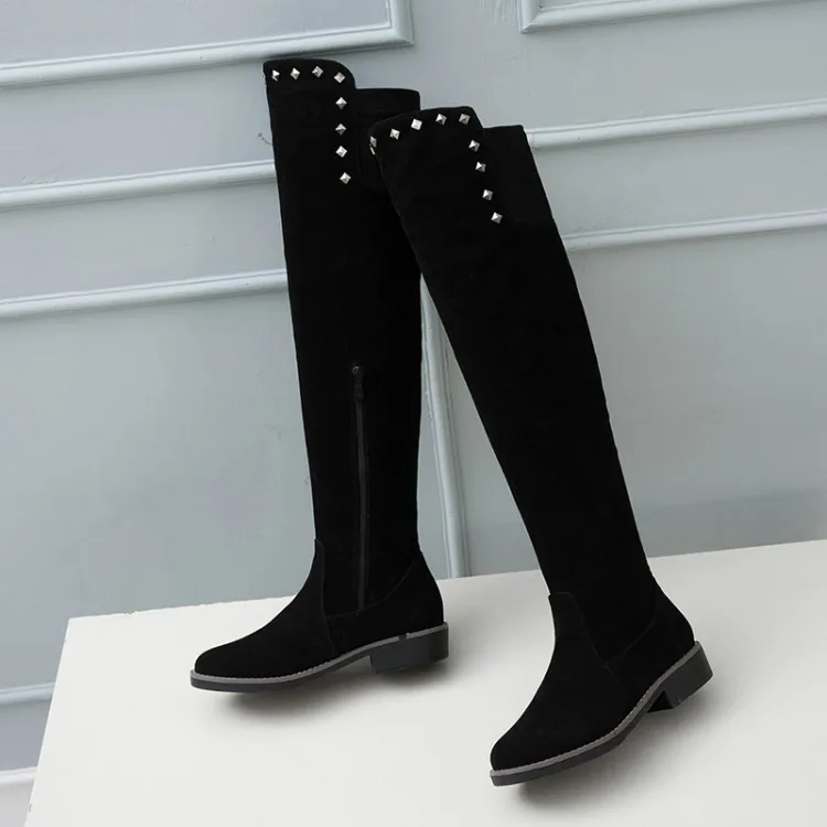 Высокие сапоги до бедра Сапоги колена выше Женские зимние Большие размеры | Обувь