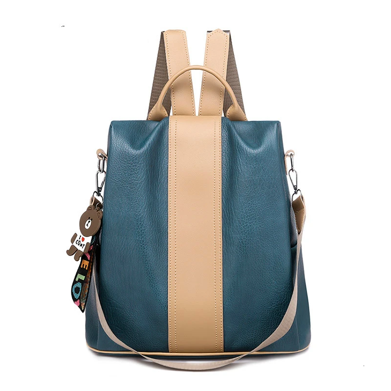 Многофункциональный женский рюкзак противоугонная сумка из искусственной кожи