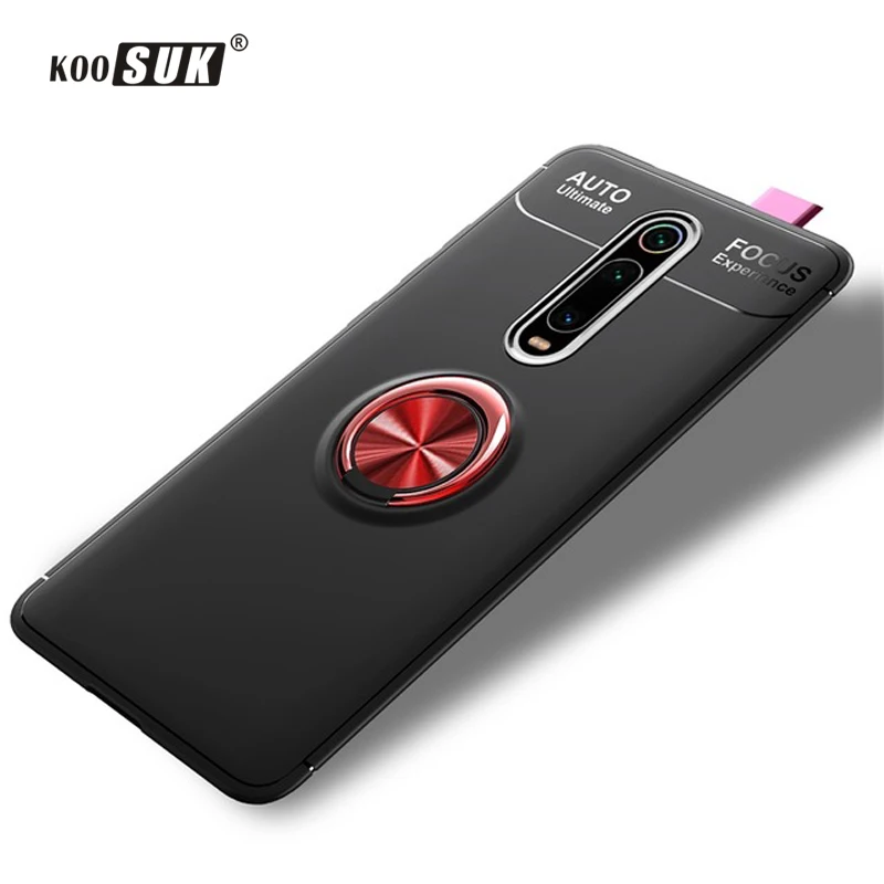 Мягкий силиконовый чехол для Xiaomi mi 9T mi 9t Red mi K20 Pro задняя крышка Автомобильный кронштейн ударопрочный вращающийся кольцевой стенд корпус телефона