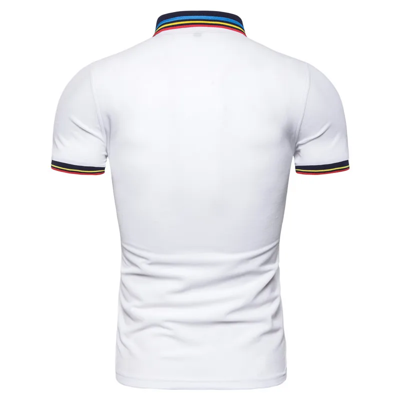 Мужская приталенная рубашка поло с вышивкой оленя Повседневная деловая жирафом 2