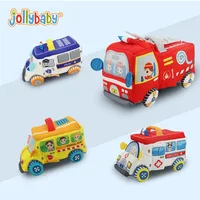 baby Montessori 2 year old baby airplane rocket fire truck vehicle combination cloth toy set