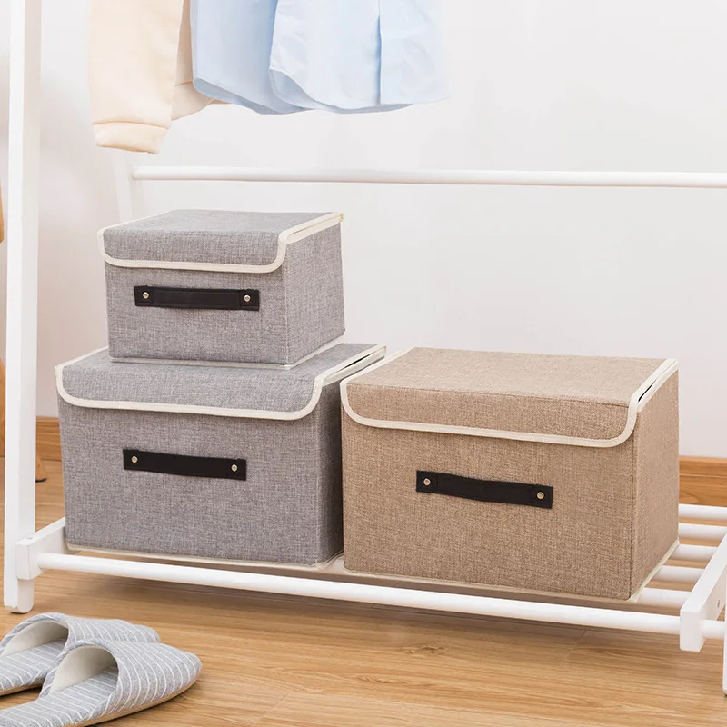 Коробки для хранения одежды с крышками прозрачные корзины из полиэстера без