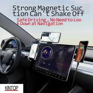 ALL NEW For Tesla Model 3 Model Y Magnetic Car CellPhone Holder Accessories Tesla Car Magnetic Mobile Phone Holder Can Rotation