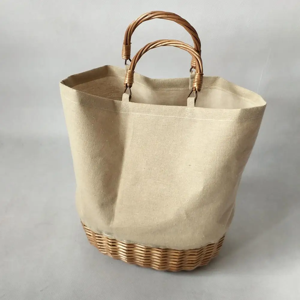 

Women Handbag Summer Beach Bag Rattan Woven Handmade Knitted Straw Large Capacity Canvas Women Girls Vacation Shopping Bags