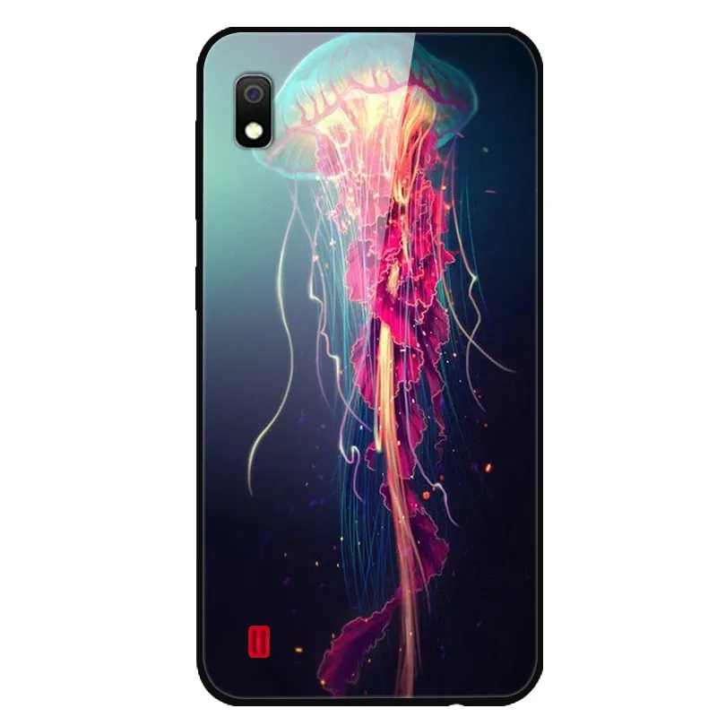 27 Для samsung A10 чехол закаленное стекло твердая задняя крышка для samsung Galaxy A10 A 10 A10S A 10S чехлы для телефонов силикон бампер Coque - Цвет: 27