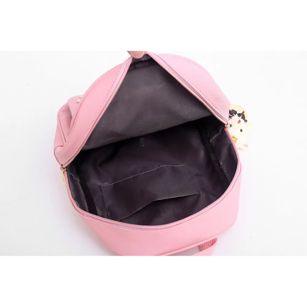 

3 Piece High Quality Women Pu Leather Backpacks Set Teenager Girl Schoolbag Female Backpacks Woman's Canvas Travel Daily Bagpack