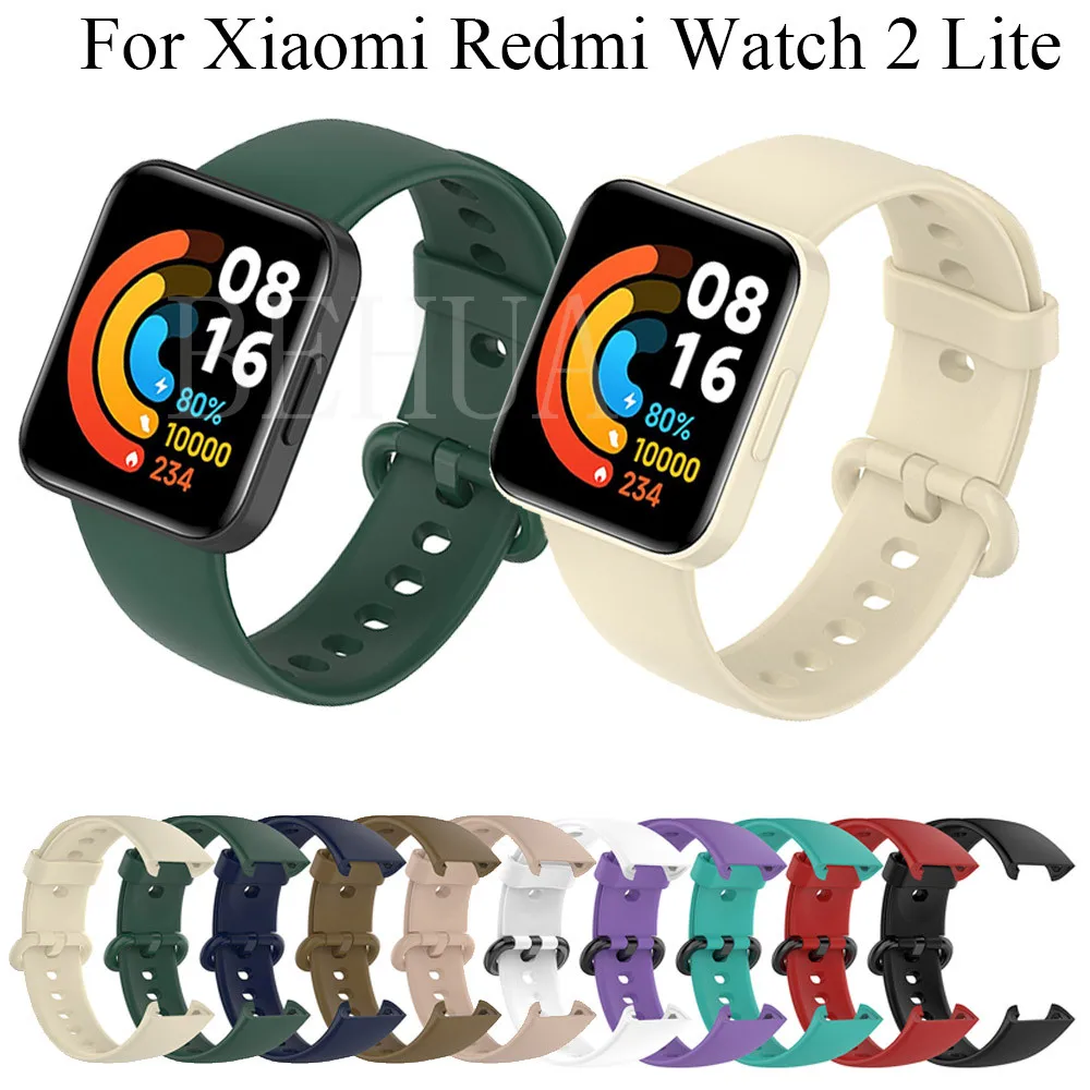 

Ремешок силиконовый для Xiaomi Poco Watch, мягкий браслет для смарт-часов Redmi Watch 2 lite / Redmi Clock 2