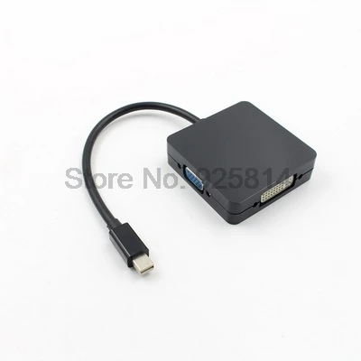 Через dhl или ems 100 шт 3 в 1 Мини DP Display Port К HDMI/DVI/VGA Кабельный адаптер для Apple MacBook Pro |