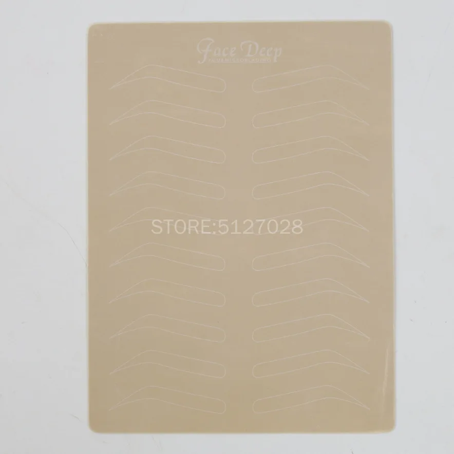 Тренировочные листы для перманентного макияжа микроблейдинга бровей губ пустая