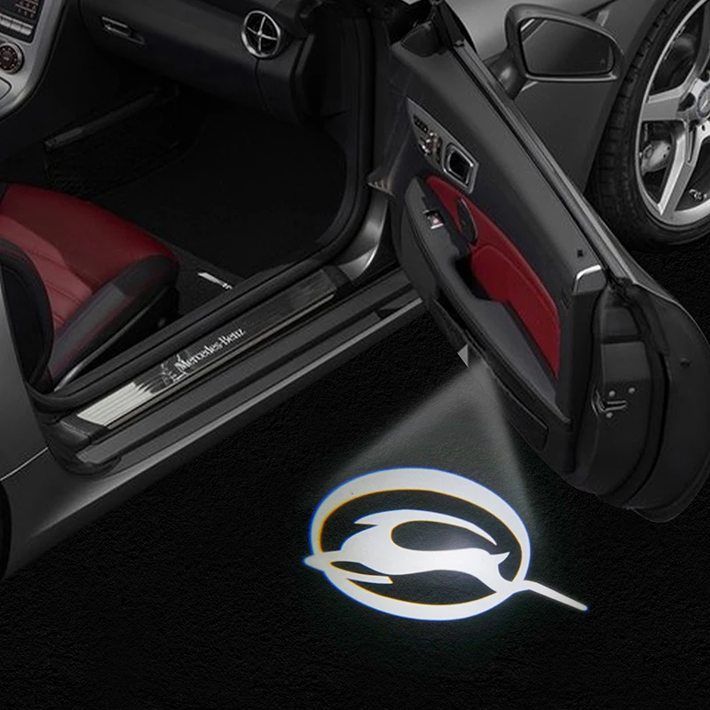 AEING 2 шт. логотип Ghost Shadow добро пожаловать в автомобиль Белый светодиодный свет для