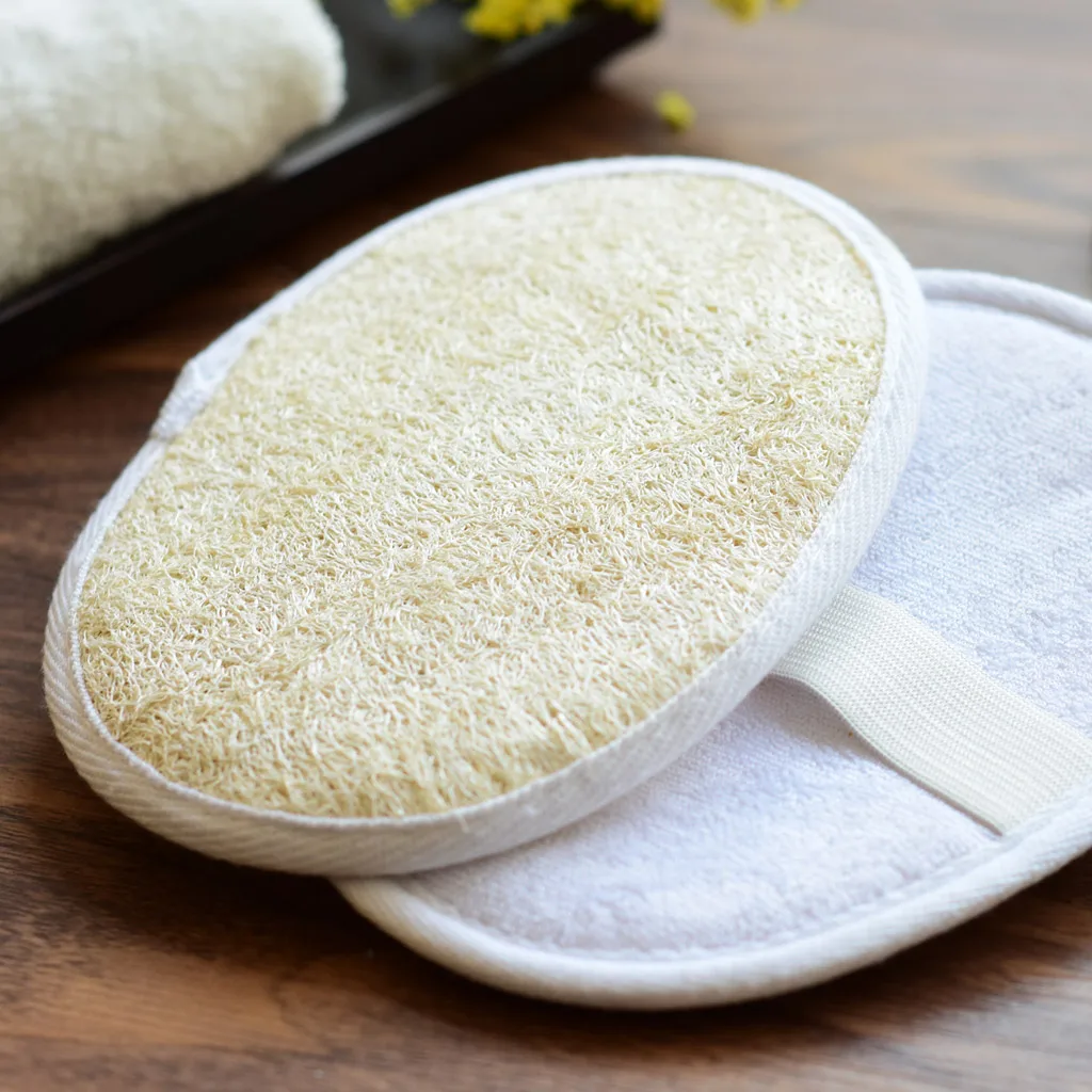

Губка для купания из натуральной люфы, банное полотенце из люфы, банное полотенце для спины, отшелушивающее банное полотенце с шариками