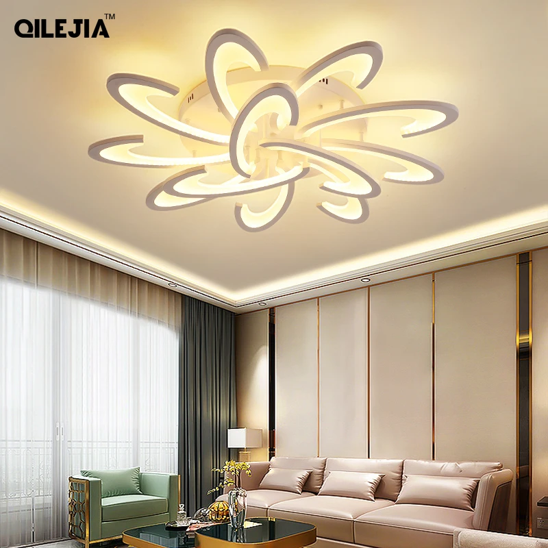 Светодиодная потолочная люстра прямоугольная современная лампа для гостиной