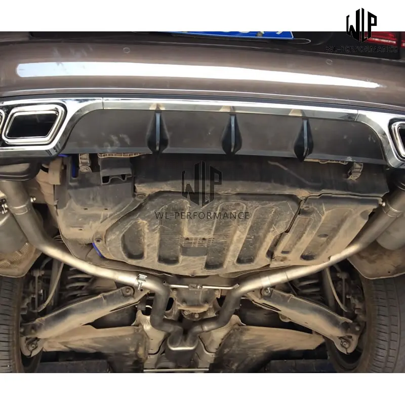 W212 Amg стиль углеродное волокно задняя губа диффузор с задними трубками
