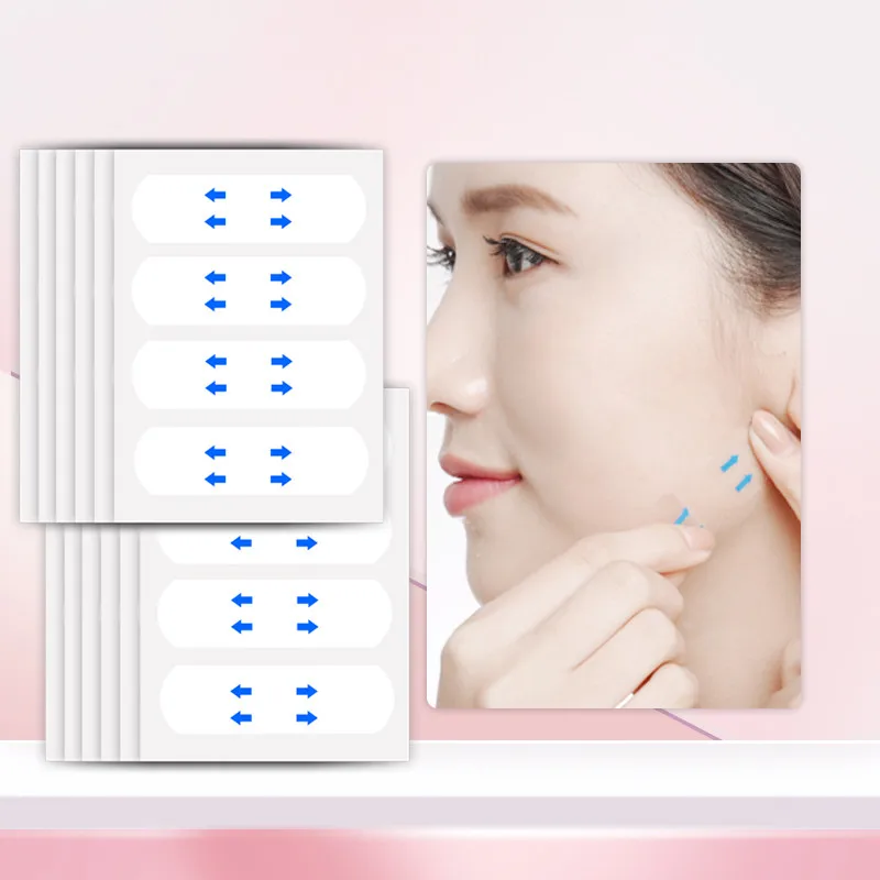 

40PCS Face-lift stickers lift tighten skin V-shaped faceAnti-wrinkle Sagging Adhesive Tape Invisible Breathable TightenChinTSLM1
